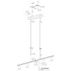 Suspension Steinhauer Vortex Noir, 5 lumières