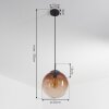 Suspension Degevos Brun, 1 lumière