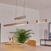 Suspension Inicio LED Nickel mat, 5 lumières