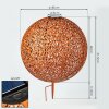 Lampe solaires Samoao LED Rouille, Noir, 1 lumière
