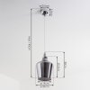 Suspension Batouna Argenté, 1 lumière