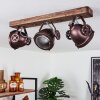 Plafonnier Herford Bois foncé, Rouille, 3 lumières