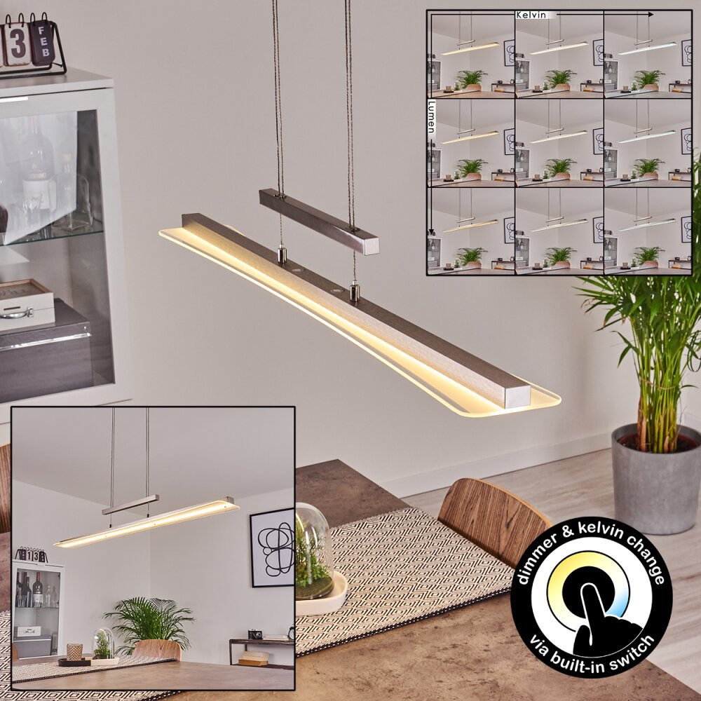 Suspension Barrud LED Argenté, 1 lumière main product photo