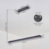 Suspension Seaton LED Noir, 1 lumière