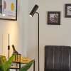 Lampadaire Zuoz Chrome, Noir, 1 lumière