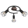 Plafonnier Globo XARA Bois clair, Noir, 3 lumières