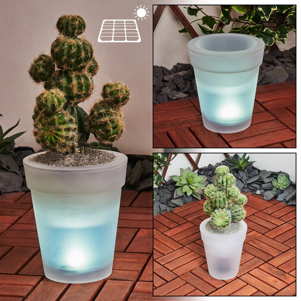 lampe solaire Dimouri LED Blanc, 4 lumières main product photo