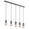Suspension Globo FREDDY Argenté, 5 lumières