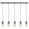 Suspension Globo FREDDY Argenté, 5 lumières