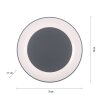 Plafonnier Leuchten Direkt ANIKA LED Anthracite, 1 lumière, Télécommandes
