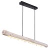 Suspension Globo FELICITAS LED Bois clair, Noir, 2 lumières