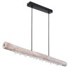 Suspension Globo FELICITAS LED Bois clair, Noir, 2 lumières