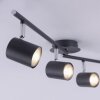 Plafonnier Leuchten Direkt TARIK LED Noir, 4 lumières