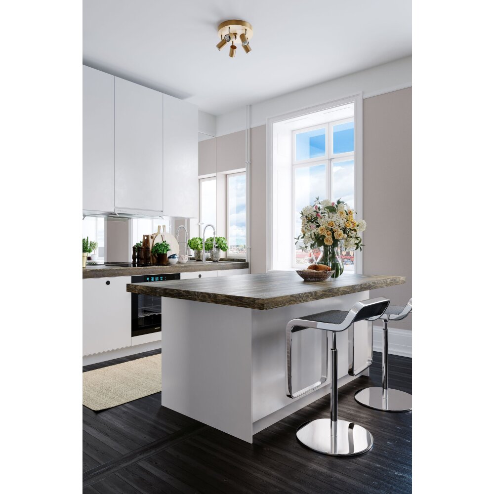 Plafonnier By Rydens Correct Cuivre, 5 lumières main product photo