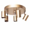 Plafonnier By Rydens Correct Cuivre, 5 lumières