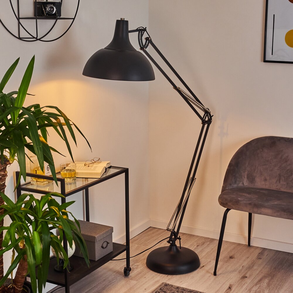 Lampadaire Hallsta Chrome, Noir, 1 lumière main product photo