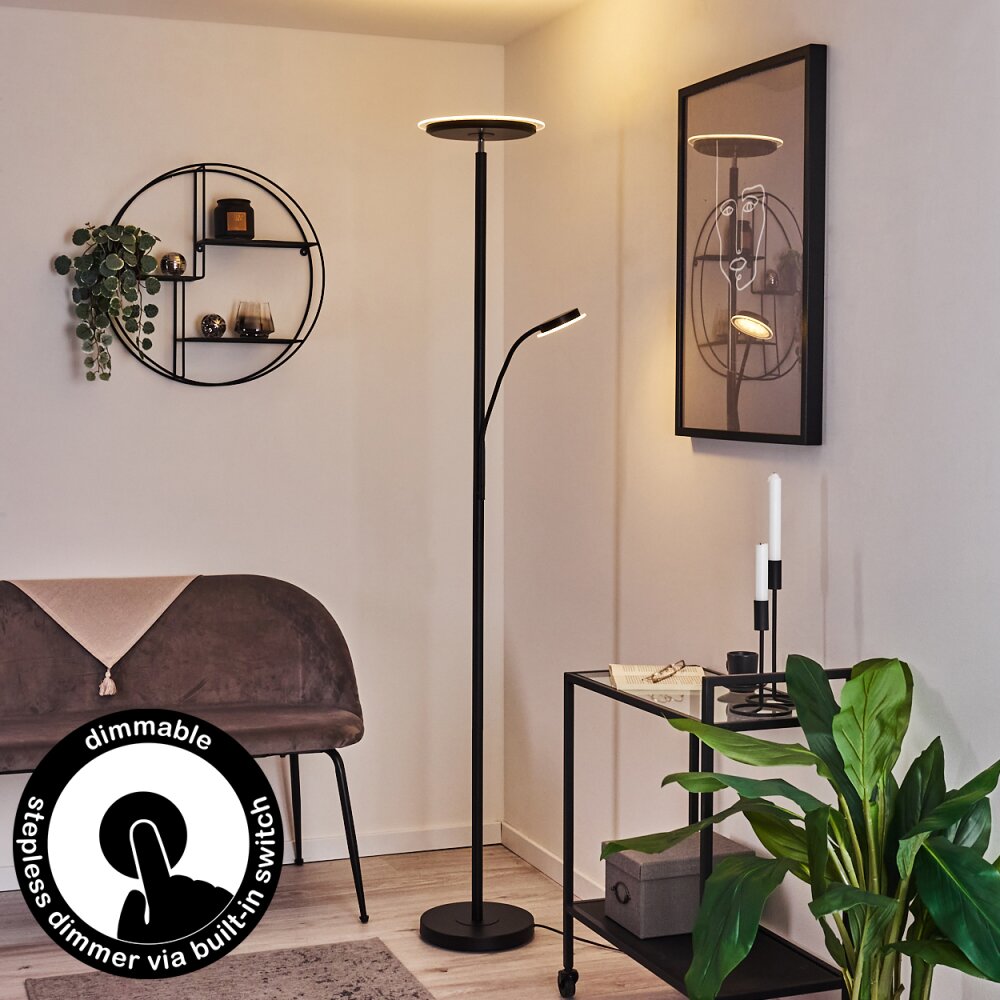 Lampadaire Wonsbek LED Noir, 2 lumières main product photo