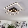 Plafonnier Thara LED Noir, 1 lumière, Télécommandes