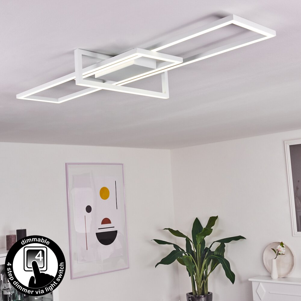 Plafonnier Omega LED Blanc, 1 lumière main product photo