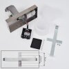 Applique murale d'extérieur Tiarp LED Nickel mat, 2 lumières, Détecteur de mouvement