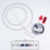 Suspension Canisteo LED Argenté, 2 lumières, Télécommandes, Changeur de couleurs