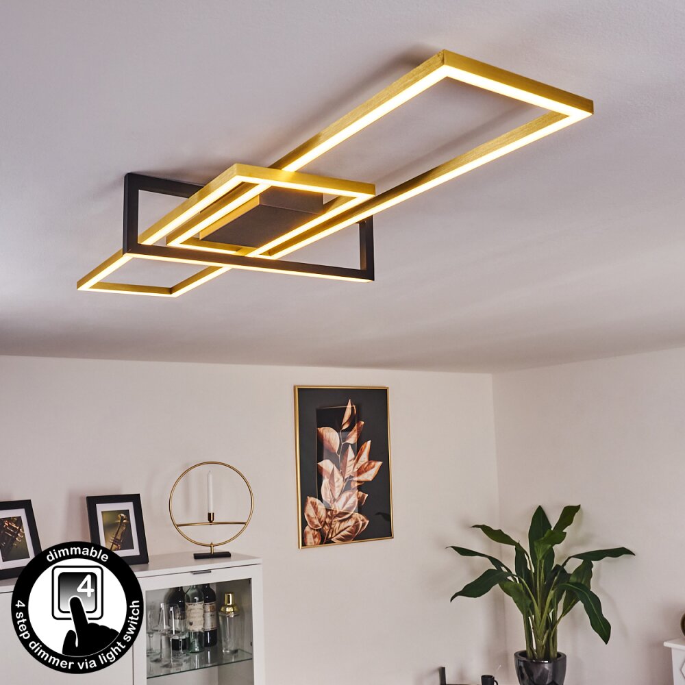 Plafonnier Omega LED Noir, 1 lumière main product photo