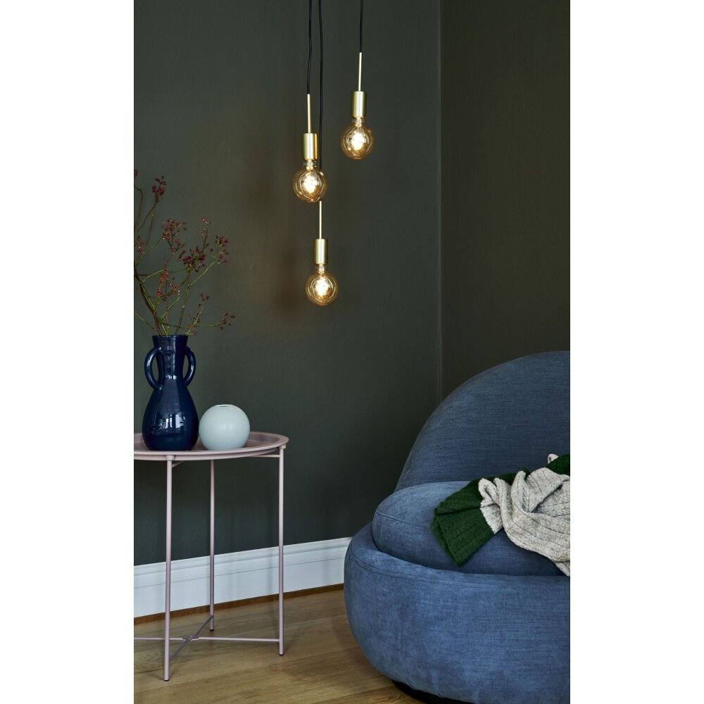 Suspension Nordlux PACO Laiton, 3 lumières main product photo
