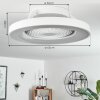 Ventilateur de plafond Penon LED Blanc, 1 lumière, Télécommandes
