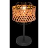 Lampe de table Globo GINA Bois foncé, Noir, 1 lumière