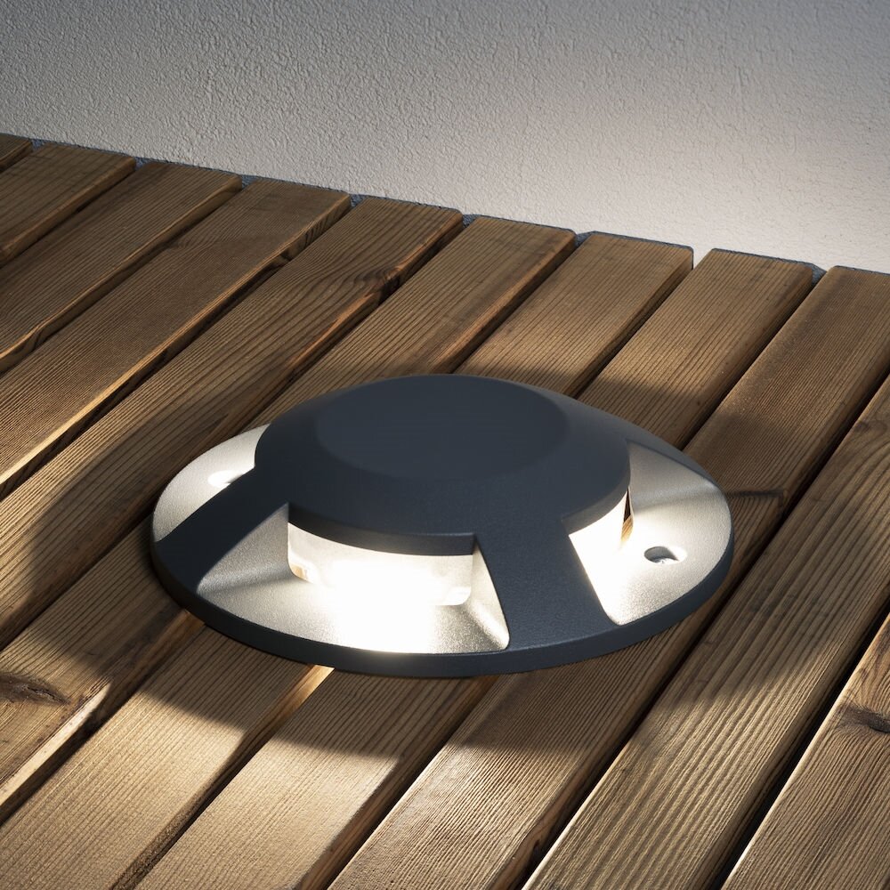 Spot encastrable au sol Konstsmide LED Anthracite, 4 lumières main product photo