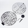 Lampe solaires Mesan LED Noir, Argenté, 1 lumière