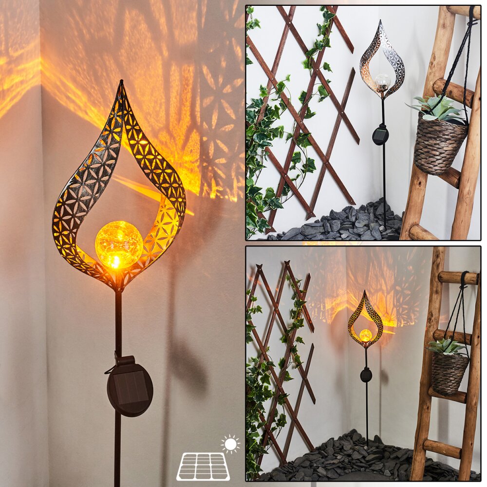 lampe solaire Rovinj LED Cuivre, Noir, 1 lumière main product photo