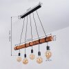 Suspension Canedo Brun, Noir, 5 lumières
