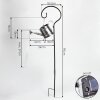 lampe solaire Dalen LED Noir, Argenté, 28 lumières