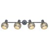 Plafonnier Globo LELA Argent Oxydé, 4 lumières