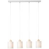 Suspension Brilliant Vonnie Gris, Bois clair, 4 lumières Suspension Brilliant Vonnie Gris, Bois clair, 4 lumières