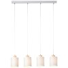 Suspension Brilliant Vonnie Gris, Bois clair, 4 lumières Suspension Brilliant Vonnie Gris, Bois clair, 4 lumières