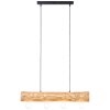 Suspension Brilliant Trabo Bois clair, Noir, 4 lumières