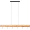 Suspension Brilliant Trabo Bois clair, Noir, 6 lumières