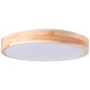 Plafonnier Brilliant Slimline LED Bois clair, Blanc, 1 lumière
