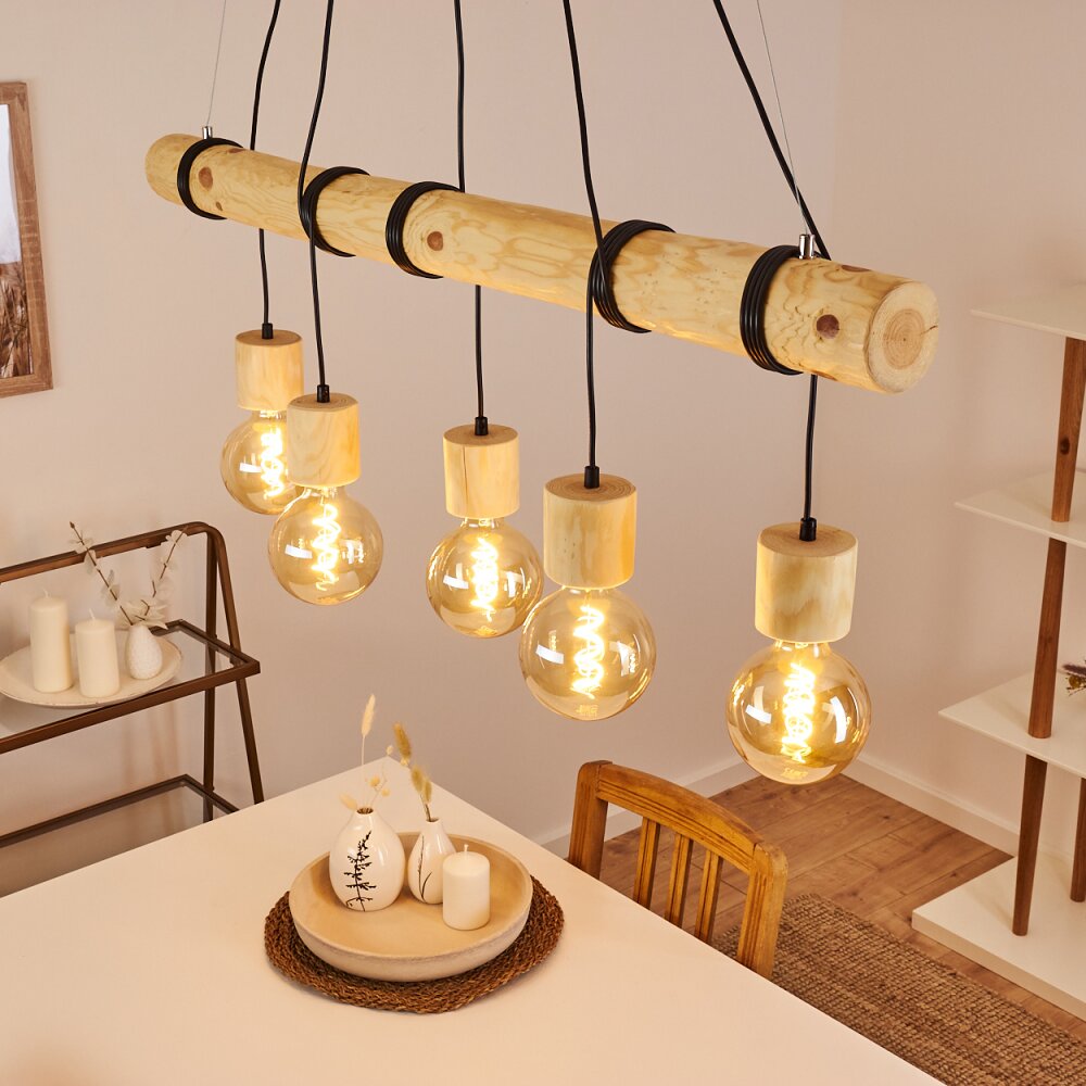Suspension Canedo Brun, 5 lumières main product photo
