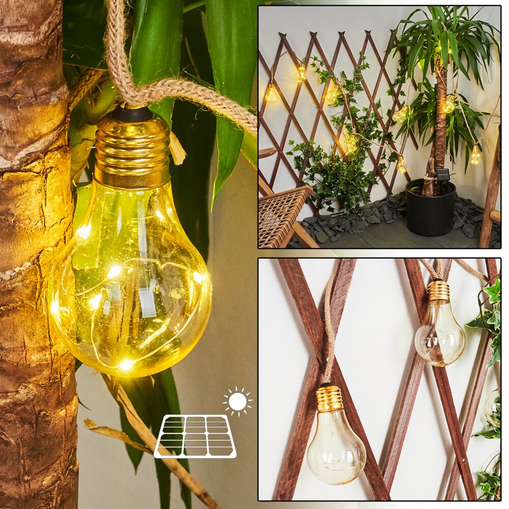 guirlande lumineuse solaire Trygsland LED Or, Clair, 10 lumières main product photo