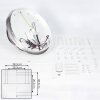 Plafonnier Toirano LED Chrome, Scintillant, Argenté, Blanc, 2 lumières, Télécommandes, Changeur de couleurs