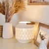 Lampe de table Forrnes Beige, Blanc, 1 lumière