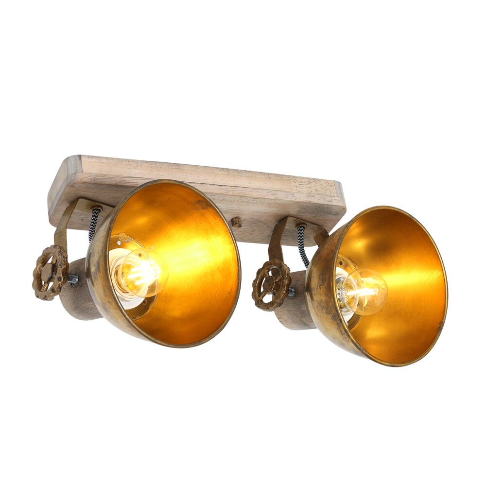 Plafonnier Steinhauer Gearwood Bronze, 2 lumières main product photo