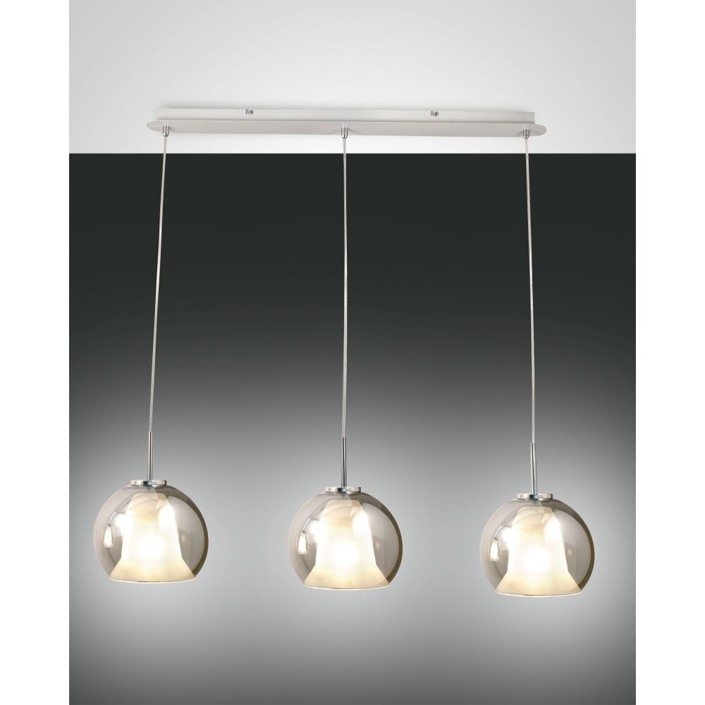 Suspension Fabas Luce Bretagna Blanc, 3 lumières main product photo