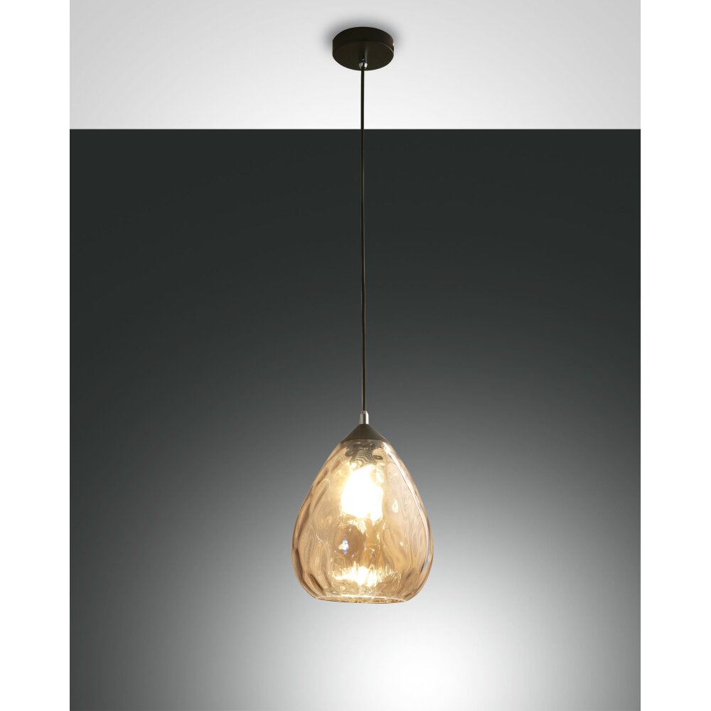Suspension Fabas Luce Gisella Noir, 1 lumière main product photo