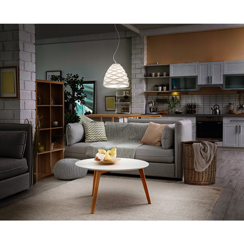 Suspension Fabas Luce Duchessa Blanc, 1 lumière main product photo