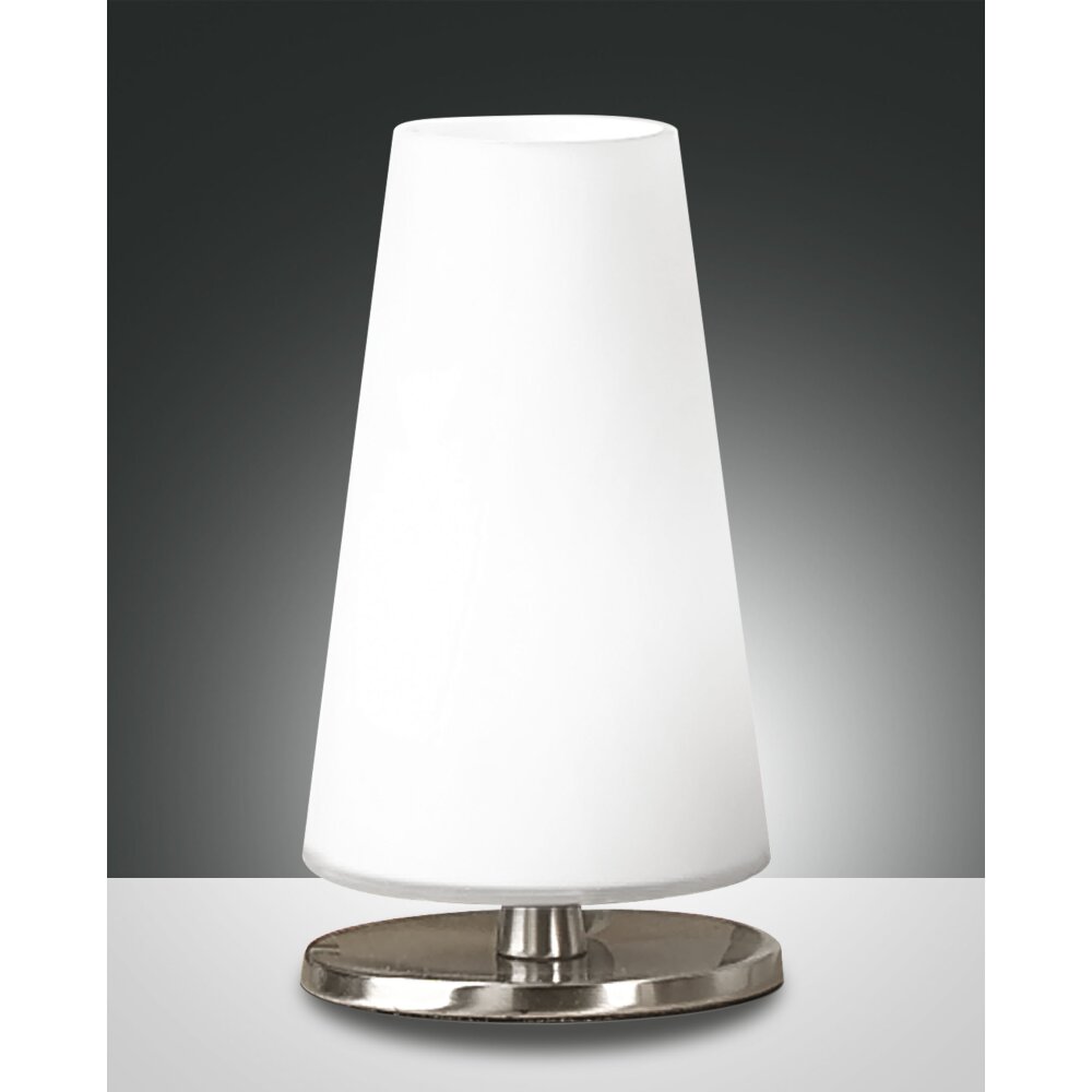 Lampe de table Fabas Luce Milady LED Nickel mat, 1 lumière main product photo