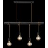 Suspension Globo LEO Noir, 4 lumières